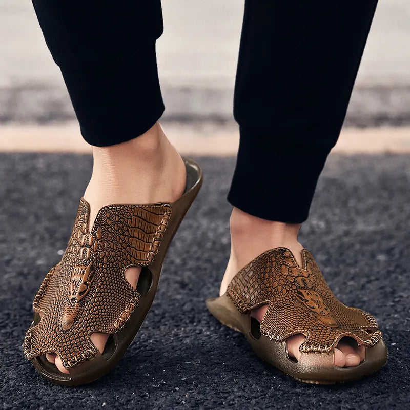 Geschlossene Zehen Slipper für Herren ⎜ Bequeme Freizeitschuhe für Outdoor-Aktivitäten