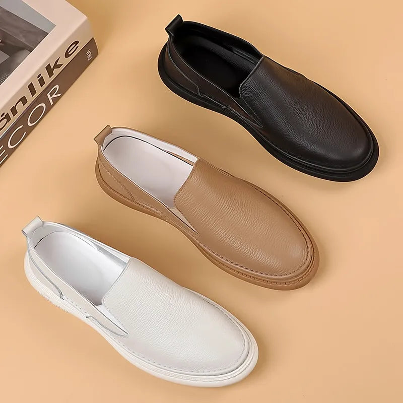 Herren Slip-On Schuhe ⎜ Bequeme Leder-Schuhe im modernen Design für den Alltag
