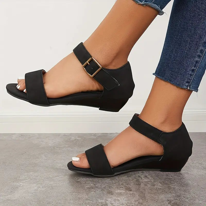 Damen Keilsandalen ⎜ Bequeme Sommerschuhe mit Verstellbarem Riemen und Modernem Design für Alltag & Freizeit
