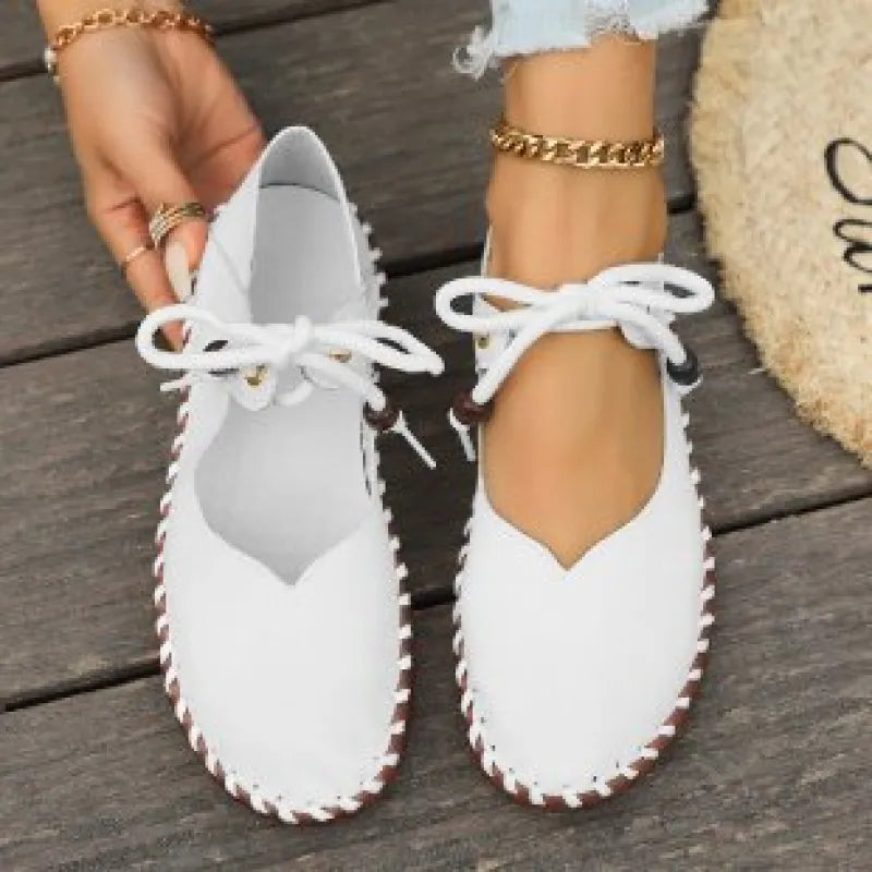 Freizeitschuhe für Damen ⎜ Bequeme Slip-On Schuhe mit Kordelzug und strapazierfähiger Sohle