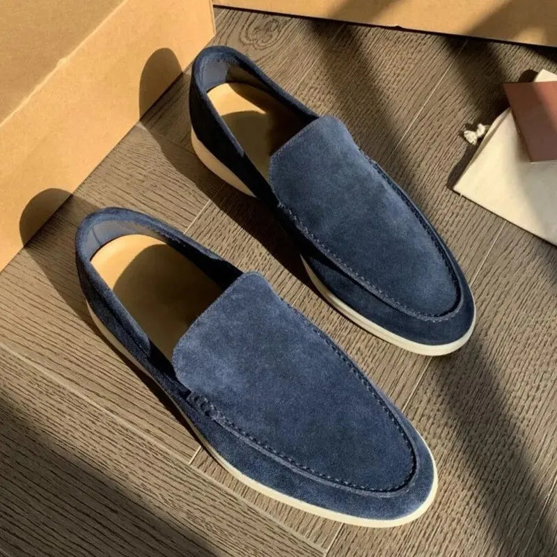 Herren Slip-On Mokassins ⎜ Leichte Wildleder-Schuhe für den Sommer und Freizeit