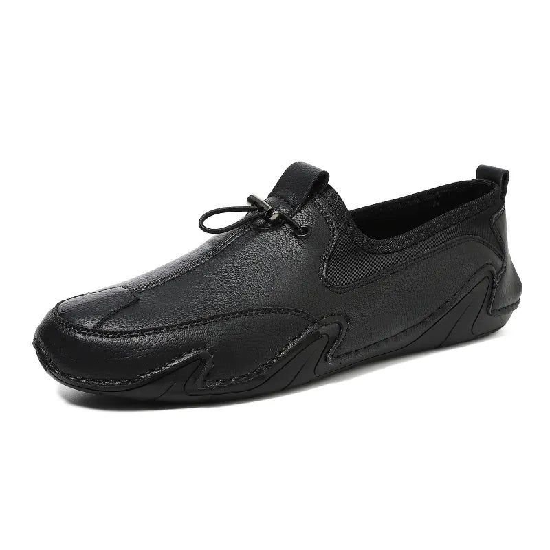 Herren Outdoor Slipper ⎜ Bequeme Trekkingschuhe aus Leder für Alltag und Fahrten