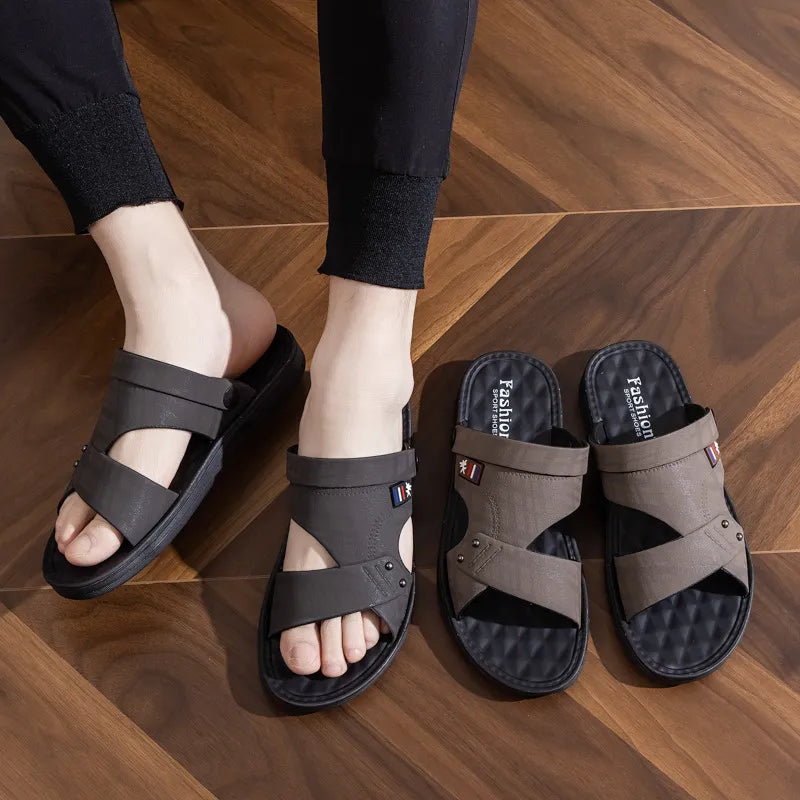 Herren Sandalen ⎜ Bequeme Riemchen-Schuhe mit rutschfester Sohle für den Alltag und Sommer