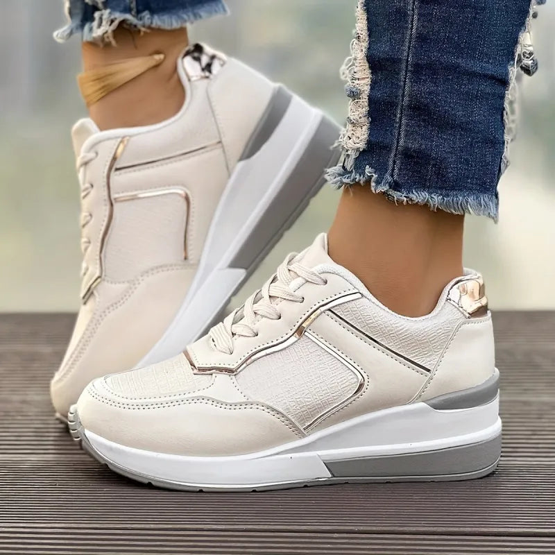 Damen Sneakers ⎜ Modische Wedges mit Absatz und bequemem Komfort für den Alltag