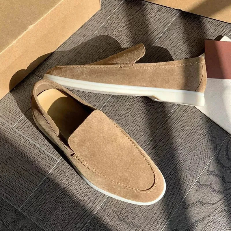 Herren Slip-On Mokassins ⎜ Leichte Wildleder-Schuhe für den Sommer und Freizeit