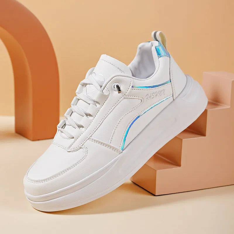 Damen Sneakers ⎜ Bequeme Plateau-Schuhe mit trendigem Design und weicher Sohle für den Alltag