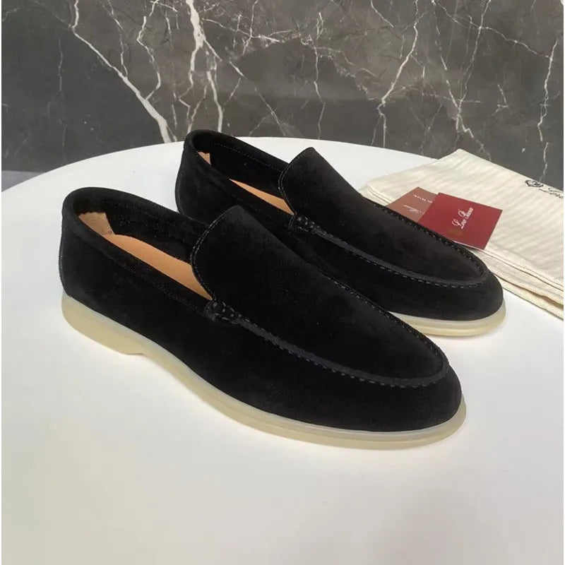 Herren Slip-On Mokassins ⎜ Leichte Wildleder-Schuhe für den Sommer und Freizeit