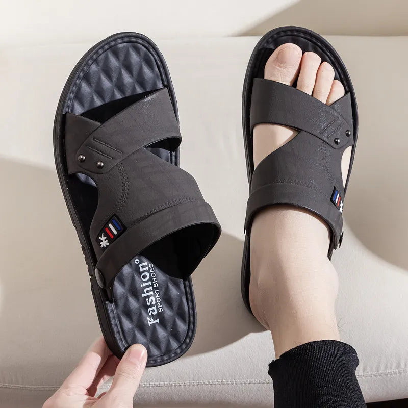 Herren Sandalen ⎜ Bequeme Riemchen-Schuhe mit rutschfester Sohle für den Alltag und Sommer