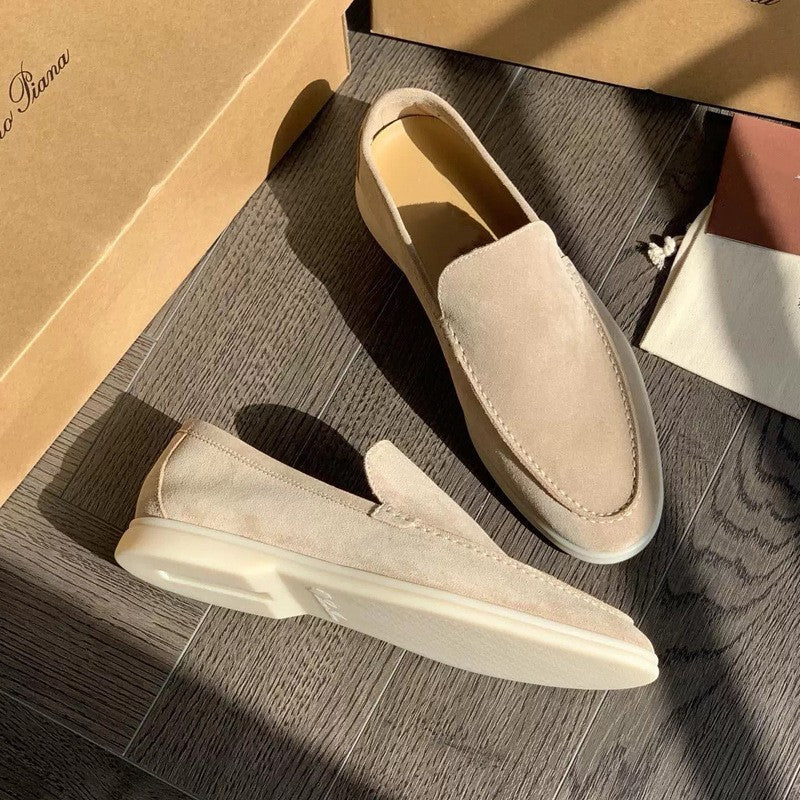 Herren Slip-On Mokassins ⎜ Leichte Wildleder-Schuhe für den Sommer und Freizeit