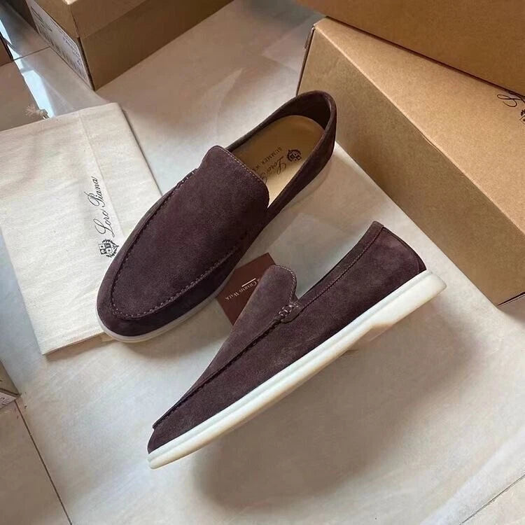 Herren Slip-On Mokassins ⎜ Leichte Wildleder-Schuhe für den Sommer und Freizeit