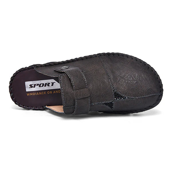 Sommer Slipper für Herren ⎜ Handgefertigte Freizeitschuhe mit modischer Naht für Outdoor und Alltag