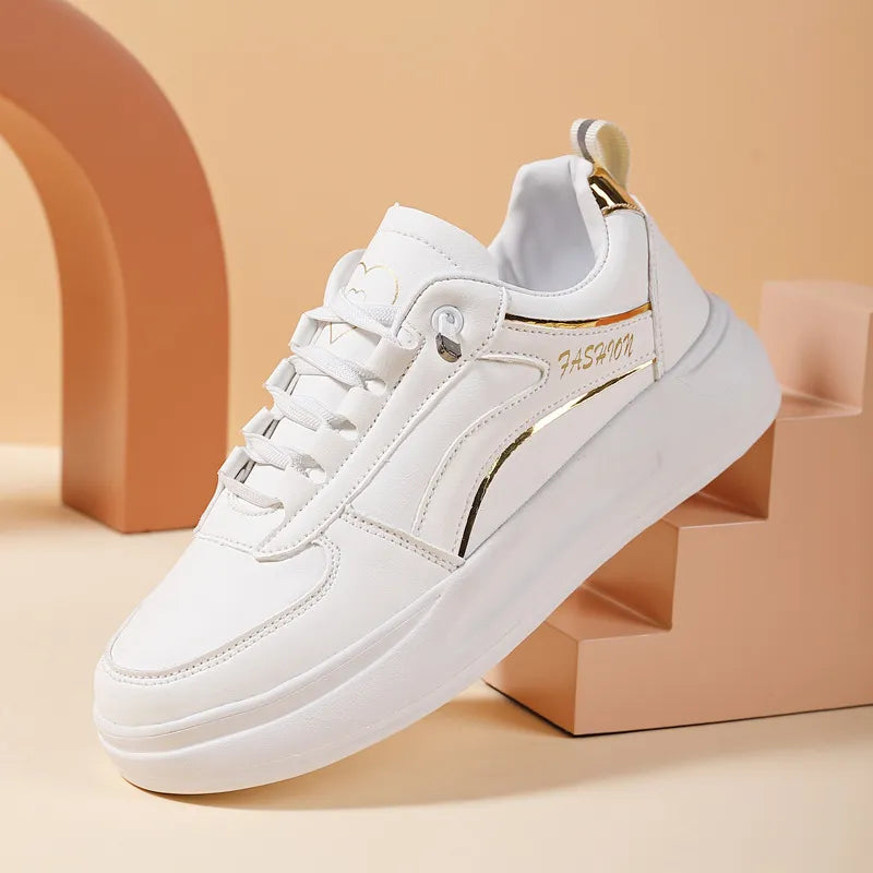 Damen Sneakers ⎜ Bequeme Plateau-Schuhe mit trendigem Design und weicher Sohle für den Alltag