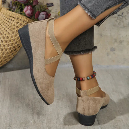 Wedge-Pumps für Damen ⎜ Bequeme Schuhe mit Kreuzriemen für Alltag und eleganten Look