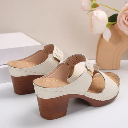 High-Heel-Sandalen für Damen ⎜ Bequeme Freizeitschuhe mit Dicker Sohle und Rutschfestem Blockabsatz für Den Sommer
