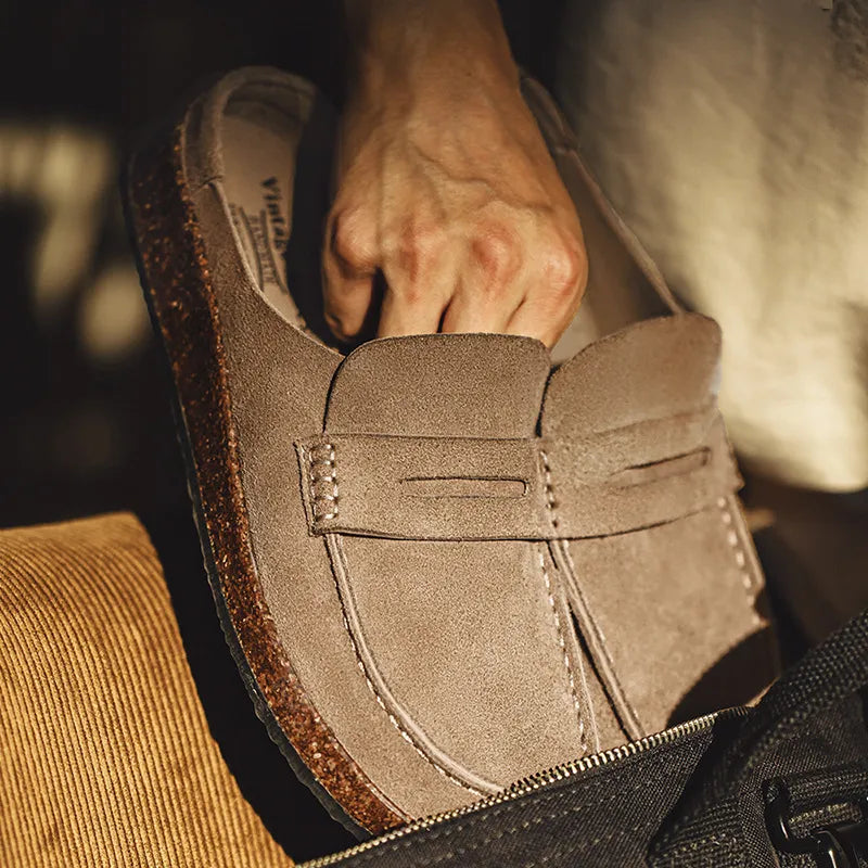 Herren Hausschuhe für den Alltag ⎜ Bequeme Slipper mit Dickem Korksohlen-Design und Modernem Look