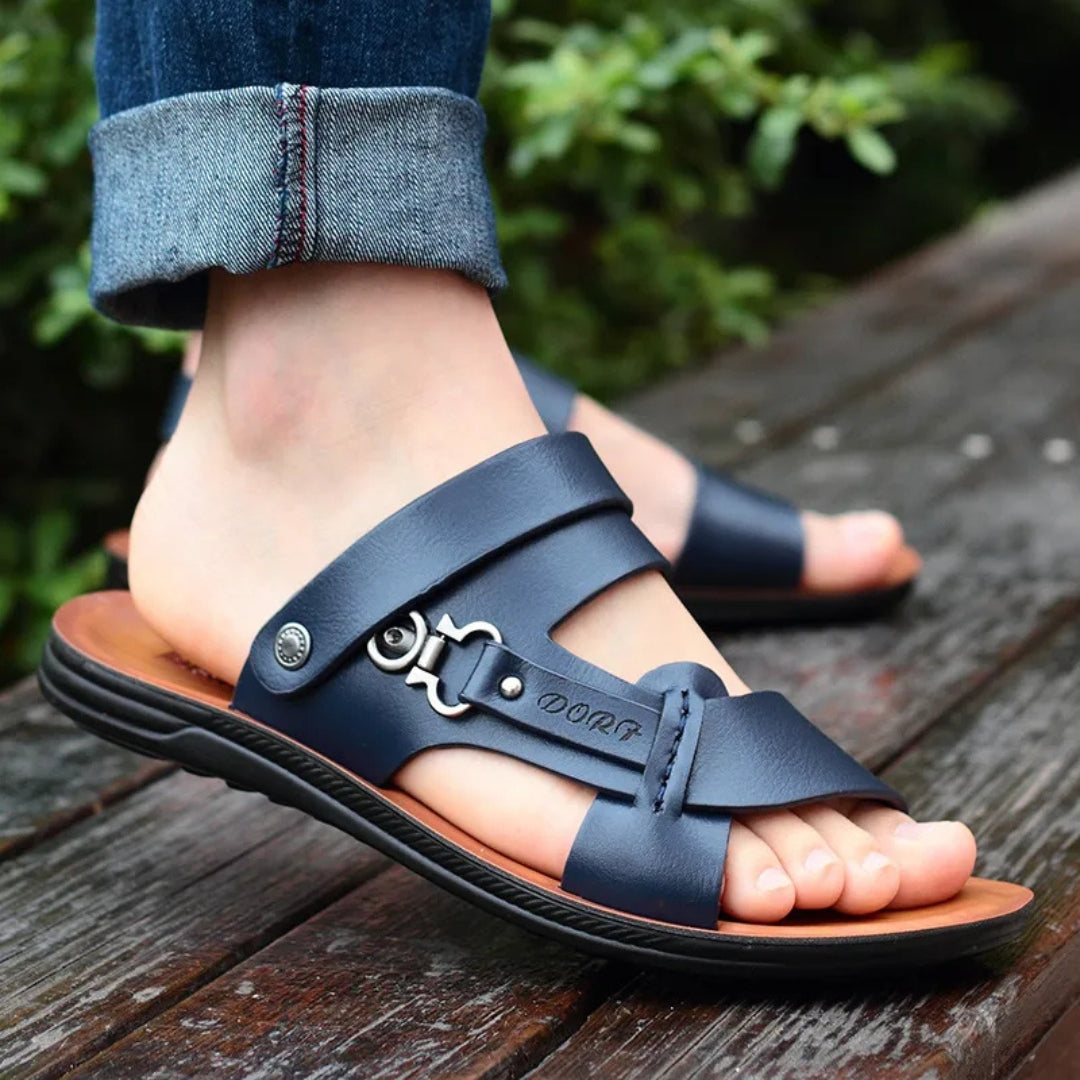 Strandschuhe für Herren ⎜ Modische Peep-Toe Slipper für Den Sommer