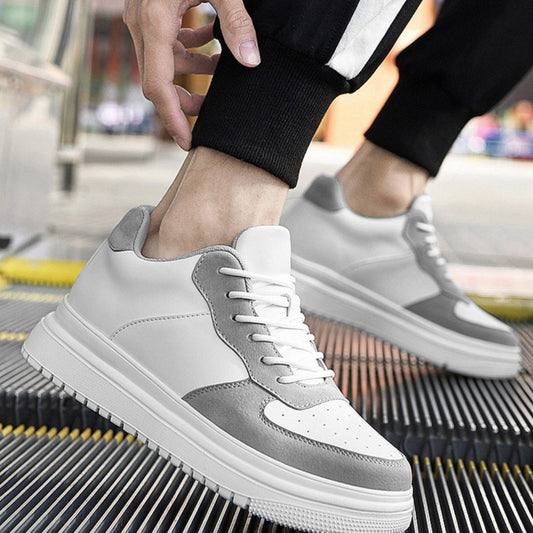 Herren Skateboard Sneaker ⎜ Atmungsaktive Schuhe mit Verstecktem Höhen-Boost und Soft-Bottom-Sohle