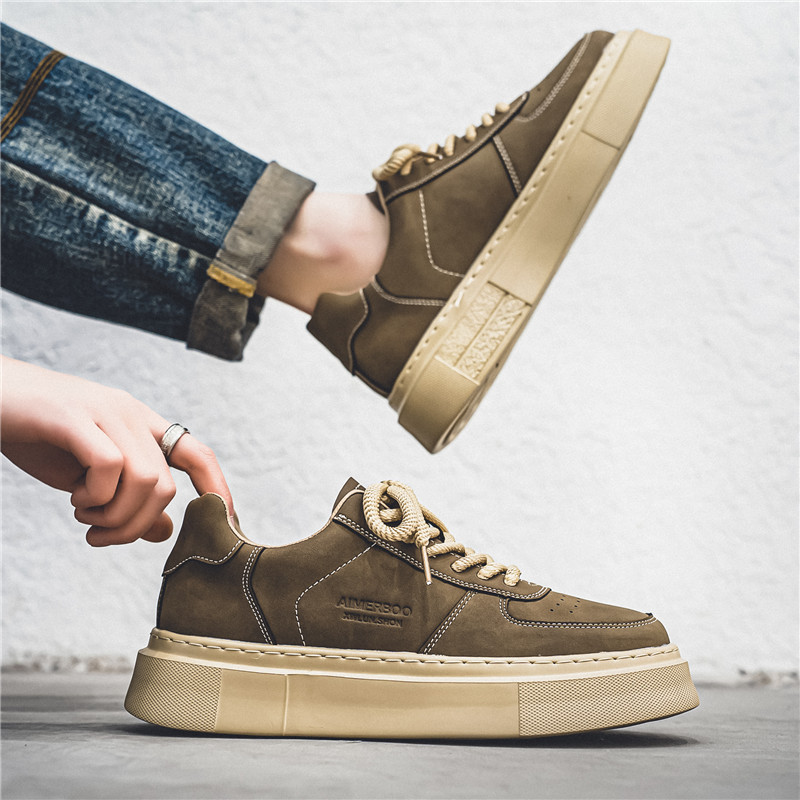 Herren Sneakers ⎜ Rutschfeste Plattform-Schuhe mit strapazierfähiger Sohle für sportlichen Komfort