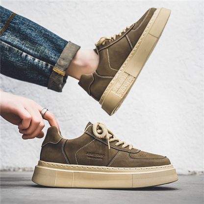 Herren Sneakers ⎜ Rutschfeste Plattform-Schuhe mit strapazierfähiger Sohle für sportlichen Komfort