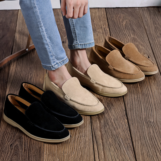 Herren Slip-On Mokassins ⎜ Bequeme Wildleder-Schuhe für den Herbst in mehreren Farben