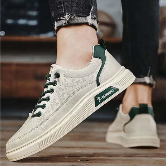 Herren Sneakers ⎜ Modische Freizeitschuhe aus Leder mit komfortabler Sohle für den Alltag