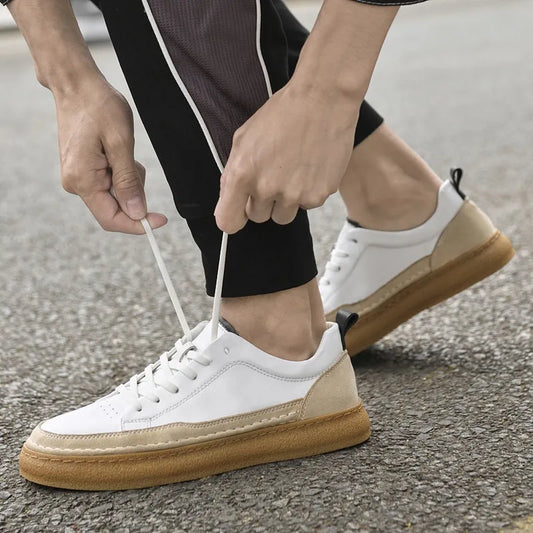 Handgenähte Herren Sneakers ⎜Bequeme Freizeitschuhe aus Leder mit weicher Sohle