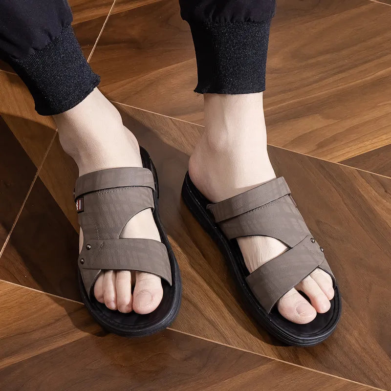 Herren Sandalen ⎜ Bequeme Riemchen-Schuhe mit rutschfester Sohle für den Alltag und Sommer