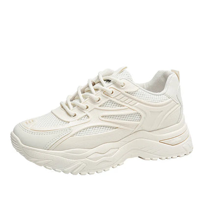 Damen Sneakers ⎜ Bequeme Lauf- und Freizeitschuhe mit dickem Sohlenprofil für den Alltag