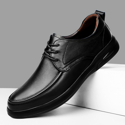 Herren Lederschuhe ⎜ Bequeme Schnürer im Business-Design mit weicher Sohle für den Alltag