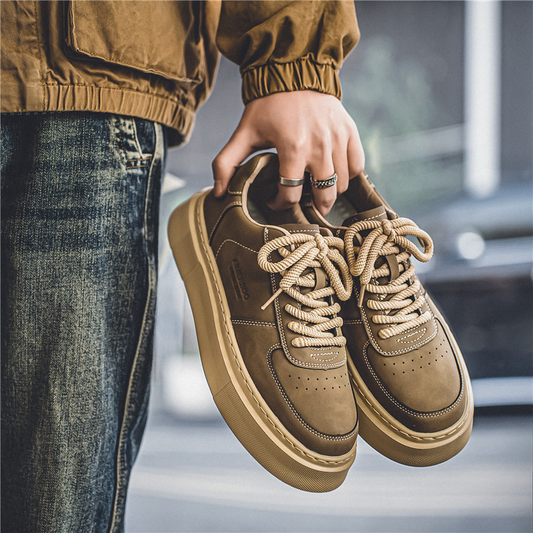 Herren Sneakers ⎜ Rutschfeste Plattform-Schuhe mit strapazierfähiger Sohle für sportlichen Komfort