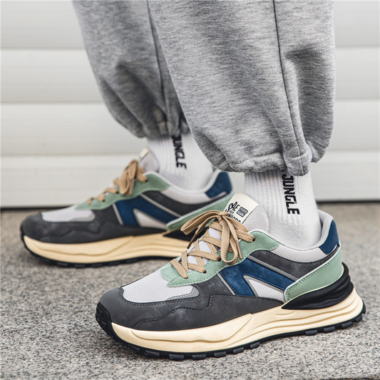 Herren Sneakers ⎜ Atmungsaktive Mesh-Schuhe mit Plattform und Erhöhter Sohle für den Herbst