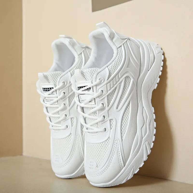 Damen Sneakers ⎜ Bequeme Lauf- und Freizeitschuhe mit dickem Sohlenprofil für den Alltag