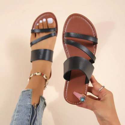 Bequeme Sandalen für Damen ⎜ Schlanke Slip-ons mit verstellbaren Riemen für den Sommer