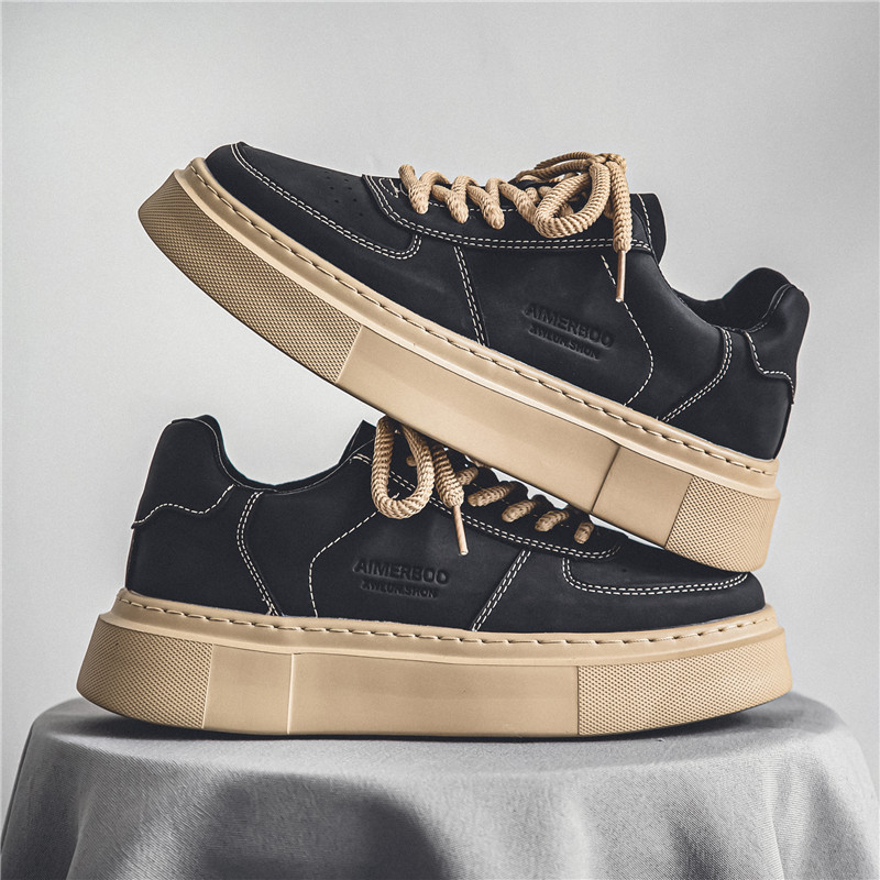 Herren Sneakers ⎜ Rutschfeste Plattform-Schuhe mit strapazierfähiger Sohle für sportlichen Komfort