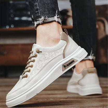 Herren Sneakers ⎜ Modische Freizeitschuhe aus Leder mit komfortabler Sohle für den Alltag