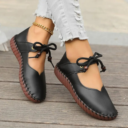 Freizeitschuhe für Damen ⎜ Bequeme Slip-On Schuhe mit Kordelzug und strapazierfähiger Sohle