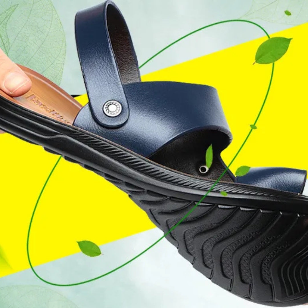 Strandschuhe für Herren ⎜ Modische Peep-Toe Slipper für Den Sommer