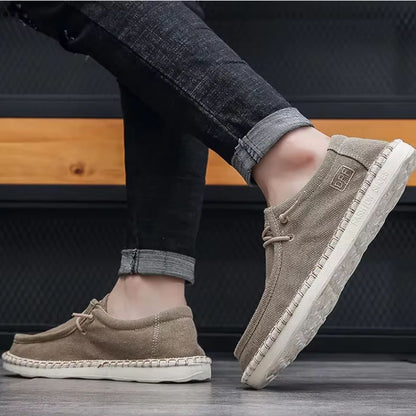 Herren Slip-On Schuhe ⎜ Bequeme Leinenschuhe im Sommerstil für Freizeit und Alltag