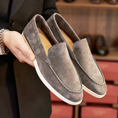 Herren Loafer ⎜ Bequeme Slip-On Schuhe im Retro-Stil aus Wildleder für den Alltag