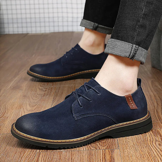 Herren Schnürschuhe ⎜ Bequeme Leder-Schuhe im Casual-Stil für Frühling und Alltag