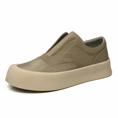 Herren Slip-On Sneakers ⎜ Bequeme Canvas-Schuhe mit Plattform für Freizeit und Alltag