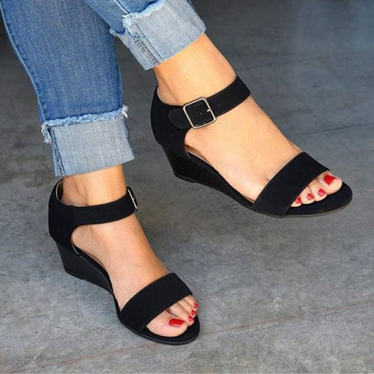 Damen Keilsandalen ⎜ Bequeme Sommerschuhe mit Verstellbarem Riemen und Modernem Design für Alltag & Freizeit