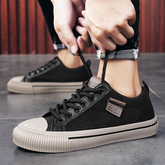 Herren Sneakers ⎜ Bequeme Low-Top Schuhe aus Cord für lässigen Freizeitlook