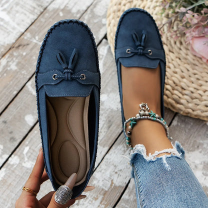Loafers für Damen ⎜ Bequeme Flats mit Fransen-Detail und rutschfester Sohle