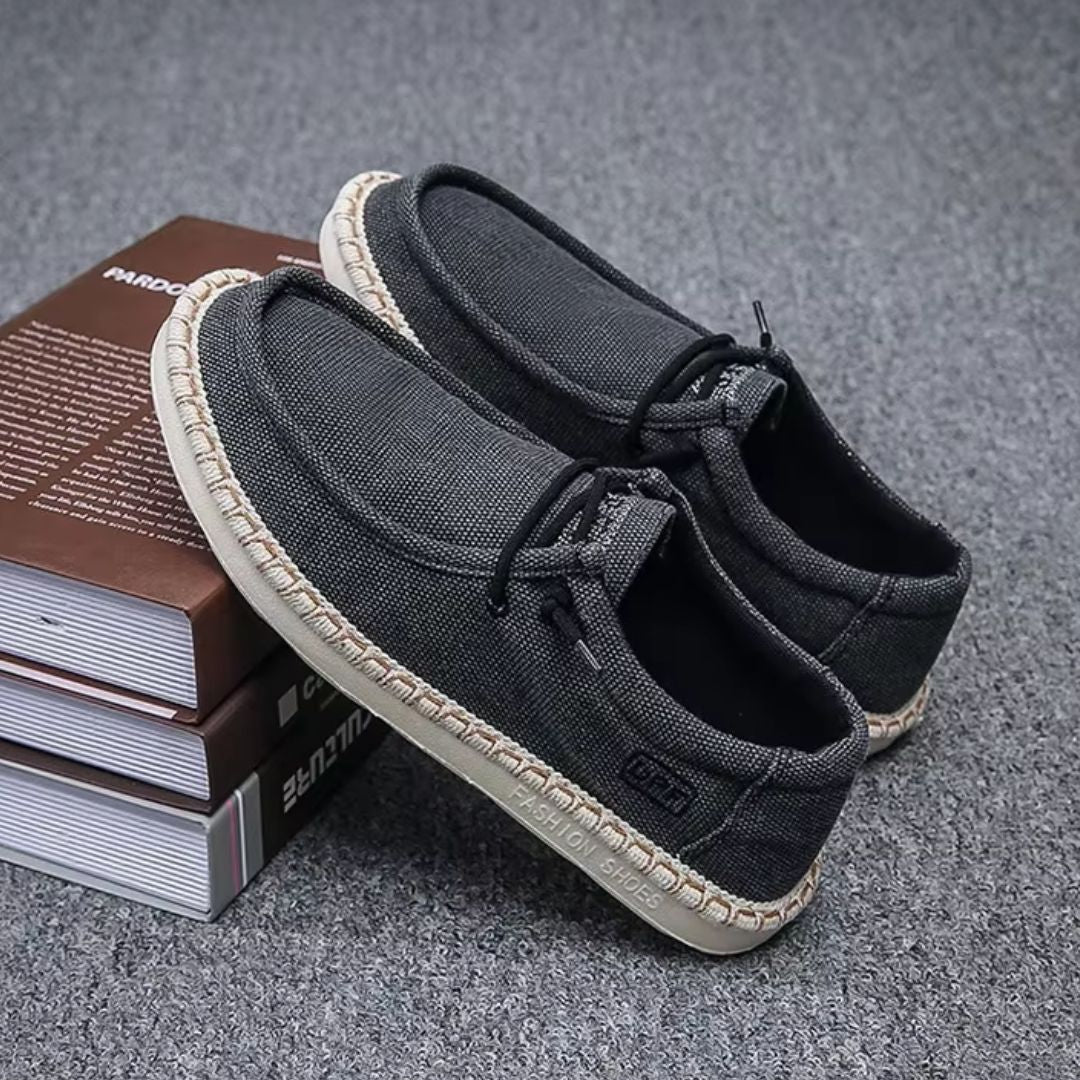 Herren Slip-On Schuhe ⎜ Bequeme Leinenschuhe im Sommerstil für Freizeit und Alltag