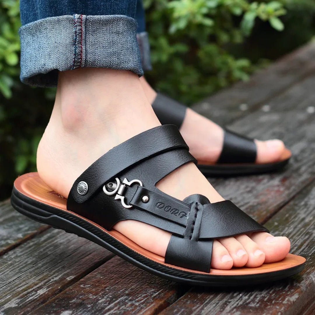 Strandschuhe für Herren ⎜ Modische Peep-Toe Slipper für Den Sommer