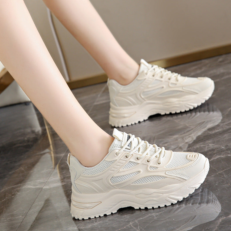 Damen Sneakers ⎜ Bequeme Lauf- und Freizeitschuhe mit dickem Sohlenprofil für den Alltag