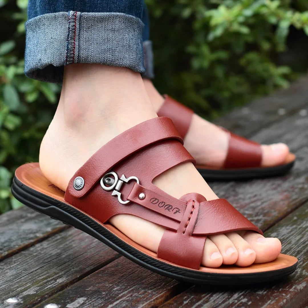 Strandschuhe für Herren ⎜ Modische Peep-Toe Slipper für Den Sommer