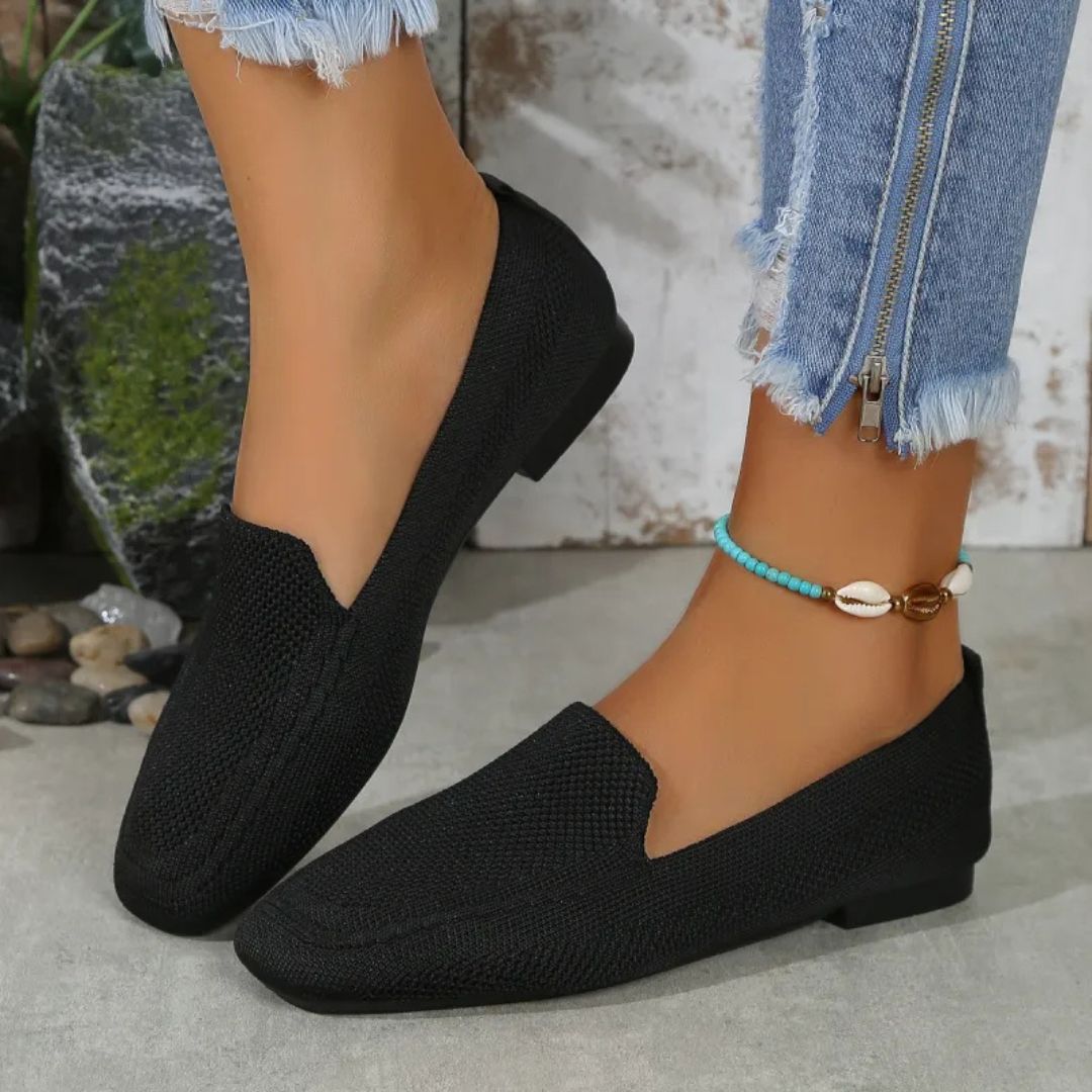 Loafers für Damen ⎜ Bequeme Flats aus atmungsaktivem Stoff mit modernem Design und flacher Sohle