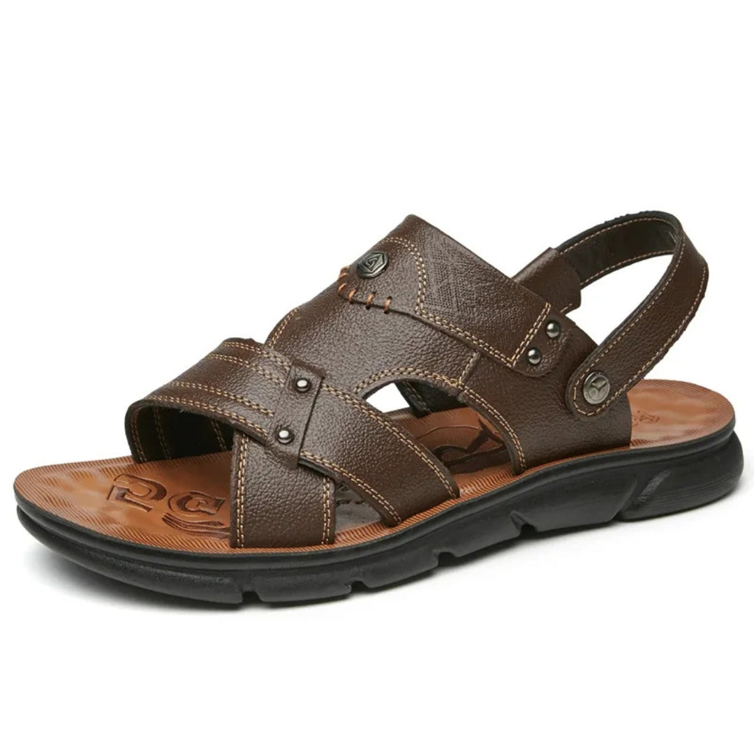 Lederslipper für Herren ⎜ Vielseitige Strandsandalen für Outdoor-Aktivitäten